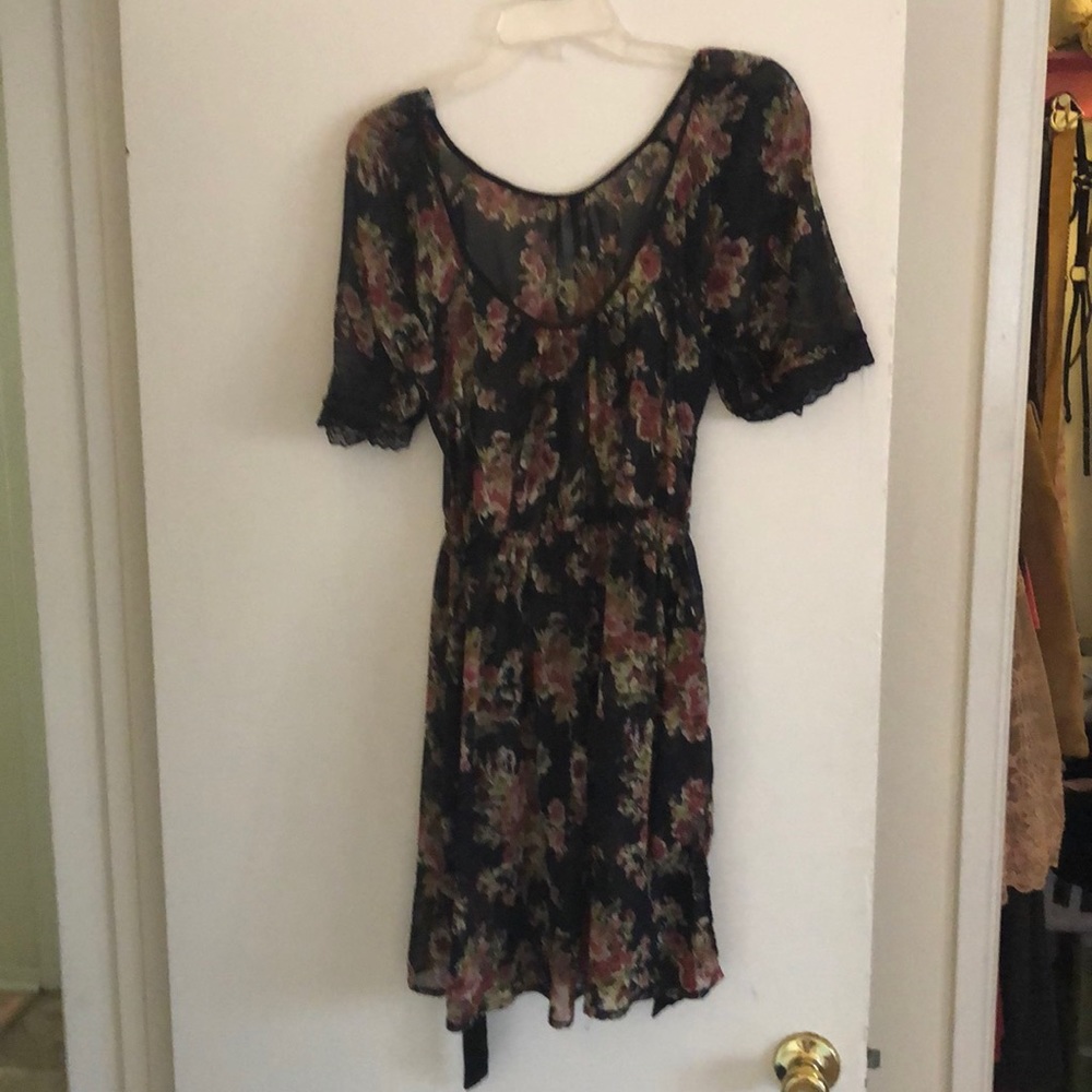 Black & floral dress